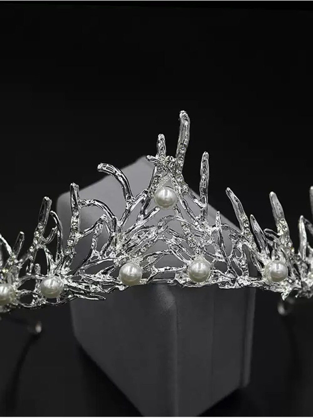Silver Pearl Branch Tiara - Elegant Women’s Headpiece